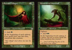 Scorned Villager // Moonscarred Werewolf (0468) (Retro Frame) - Foil